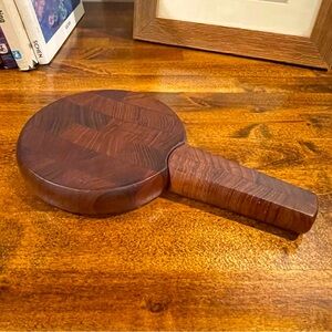 Early Dansk Staved Teak Cutting Board With Knife MCM Cheeseboard